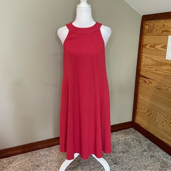 Torrid Red Mini Rib Sleeveless Trapeze Dress Large - Picture 1 of 13